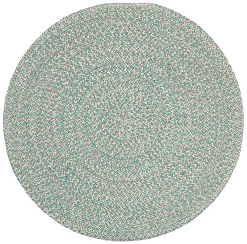Tapete redondo SAFAVIEH 7' Teal/Ivory algodón miniatura 3