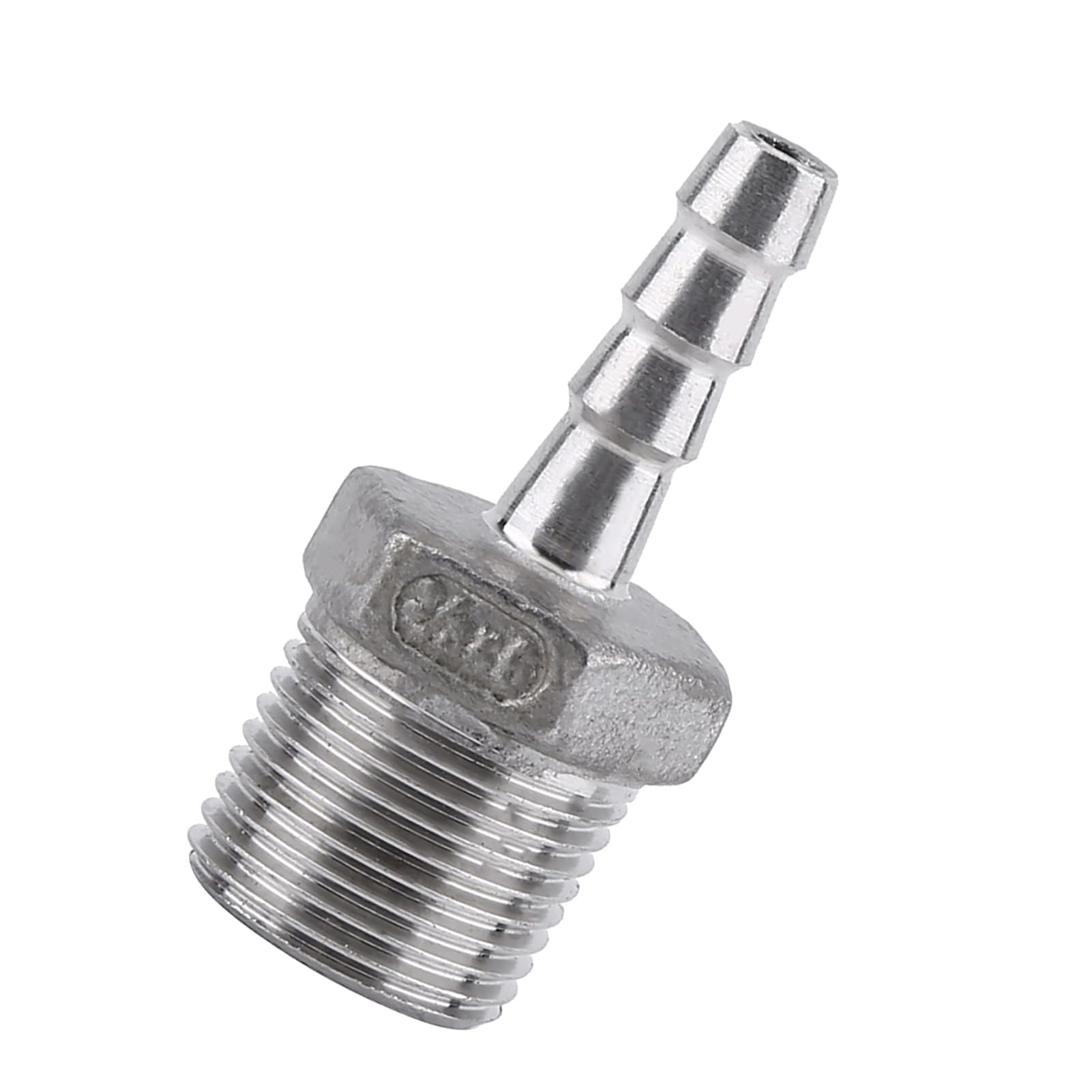 Raccordo Per Tubo Filettato Maschio SS304 – BSPT 1/2 X 10 Mm – Connettore A Coda Di Topo In Acciaio Inox Per Aria, Acqua, Olio