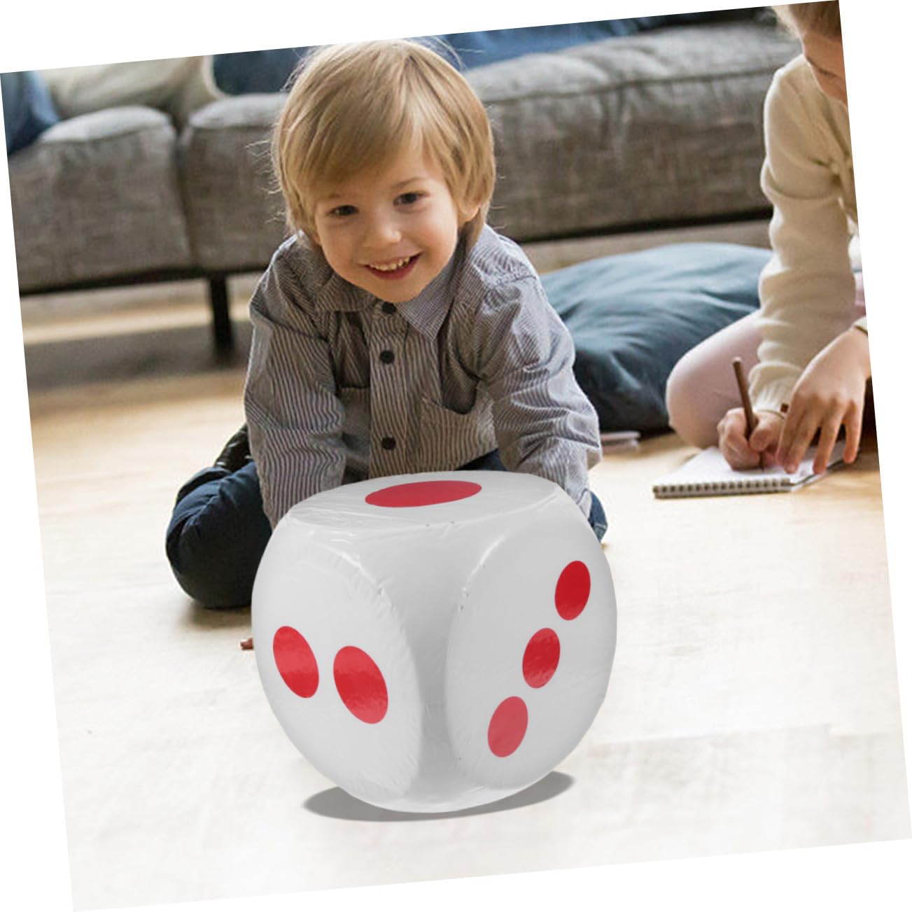 UKCOCO Dados de Espuma Jumbo Blancos Seis Caras Portátiles de Gran Tamaño para Juegos de Fiesta y Habilidades Matemáticas para Niños y Adultos