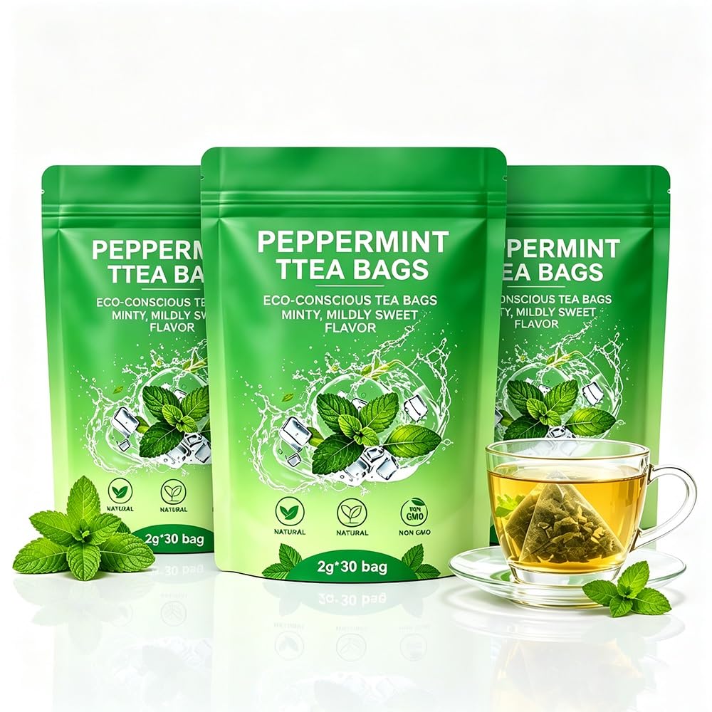 Ballerina Mint Detox Tea Delikatne oczyszczanie i wsparcie dla sierści | Organiczna miętowa herbata ziołowa zapewniająca świeży oddech(3pcs)