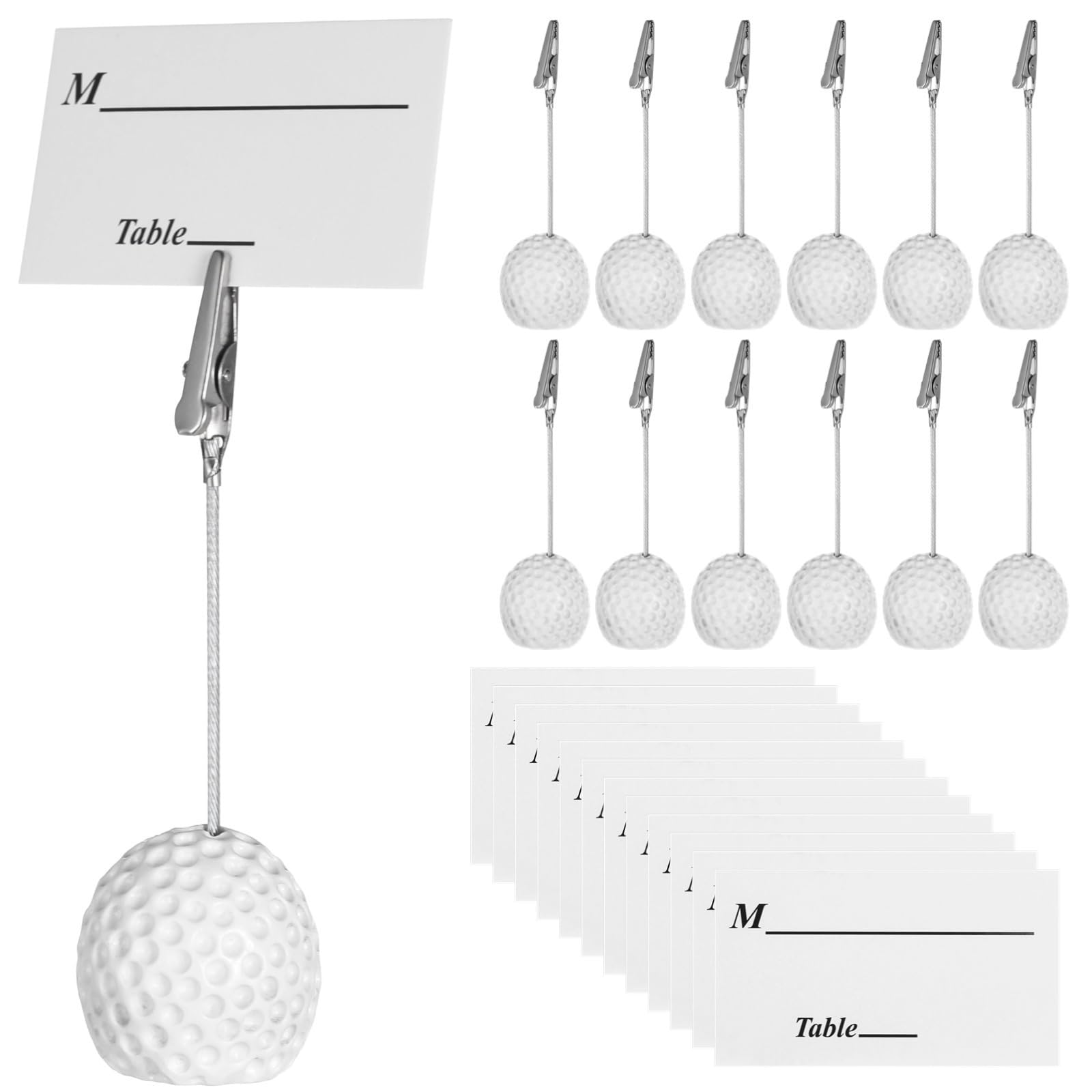 Lot de 12 pinces à mémo en résine avec pince crocodile, support de numéro de table, pinces d'affichage photo, porte-notes pour mariage et bureau