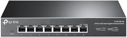 TP-Link TL-SG108-M2 - Switch multigigabit de 8 puertos no gestionado, divisor Ethernet, ancho de banda 2.5 G, plug and play, montaje en
