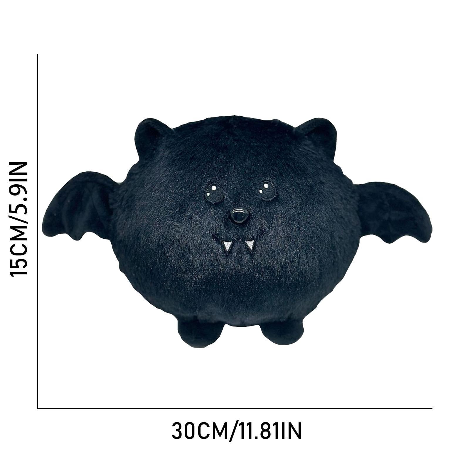 Amazon.co.jp: ぽっちゃり漫画コウモリぬいぐるみ、小さな翼と牙付き