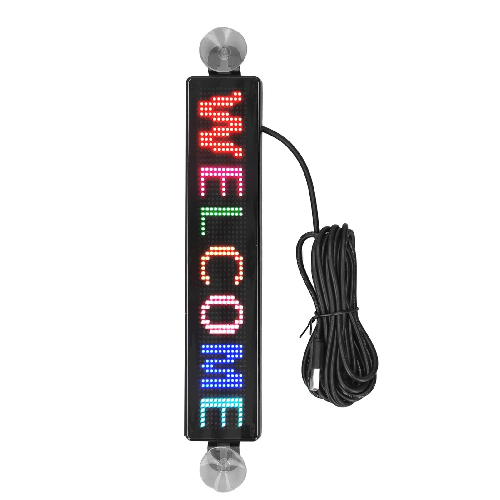 Schermo LED Flessibile 12x72 Risoluzione, Insegna Pubblicitaria USB Bluetooth APP Controllo per Auto Finestrini Negozi Hotel Bar