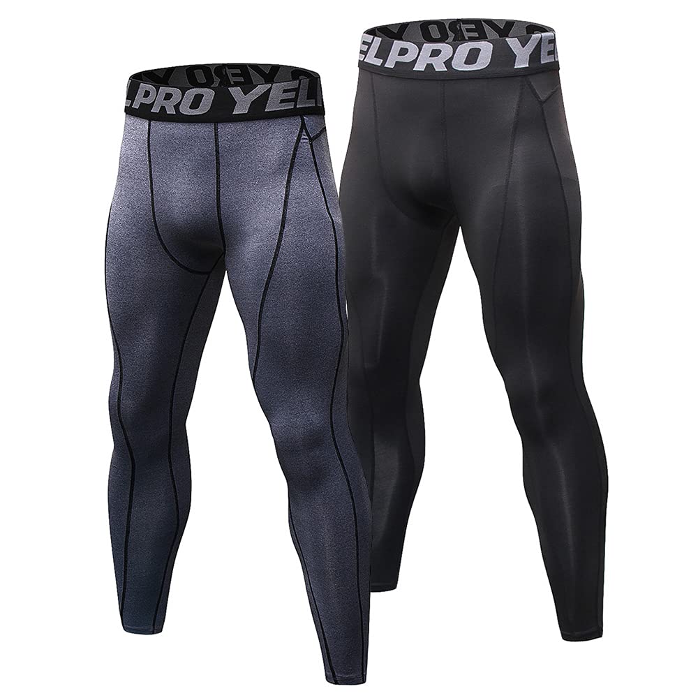 homgee 2 Pack Men Quick Dry Running Leggings Compression Tights Gym Training Fitness Sport Trousers Leggings Male Underwear-picture-38