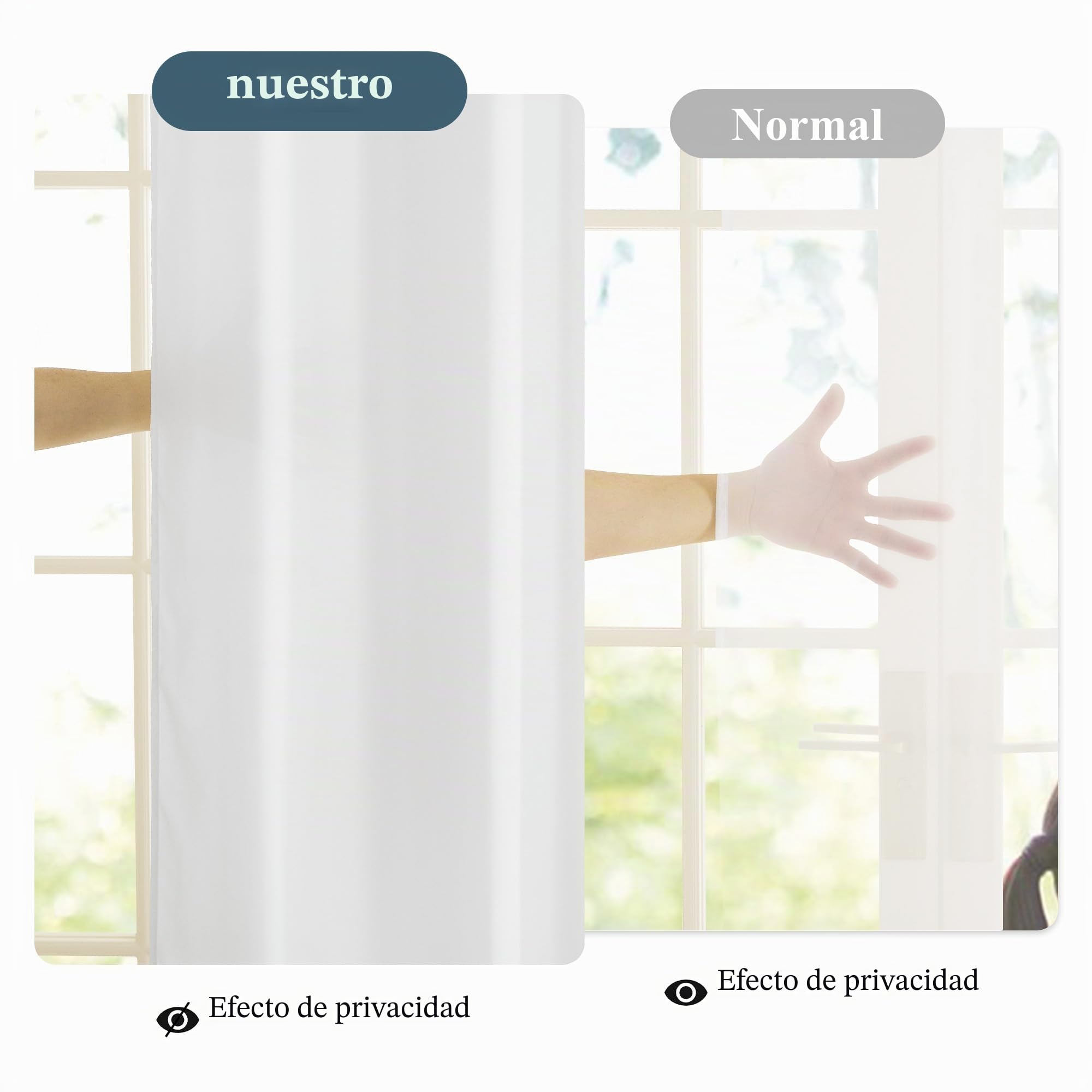 PONY DANCE Cortina Grande de 3 Metros para Salon,Semitransparente 1 Panel | 300x260cm(AnxAl),Blanco, Visillo Grande para Balcon, Transpirable y Ligero,Proteccion UV y Privacidad,con Ganchos para Riel