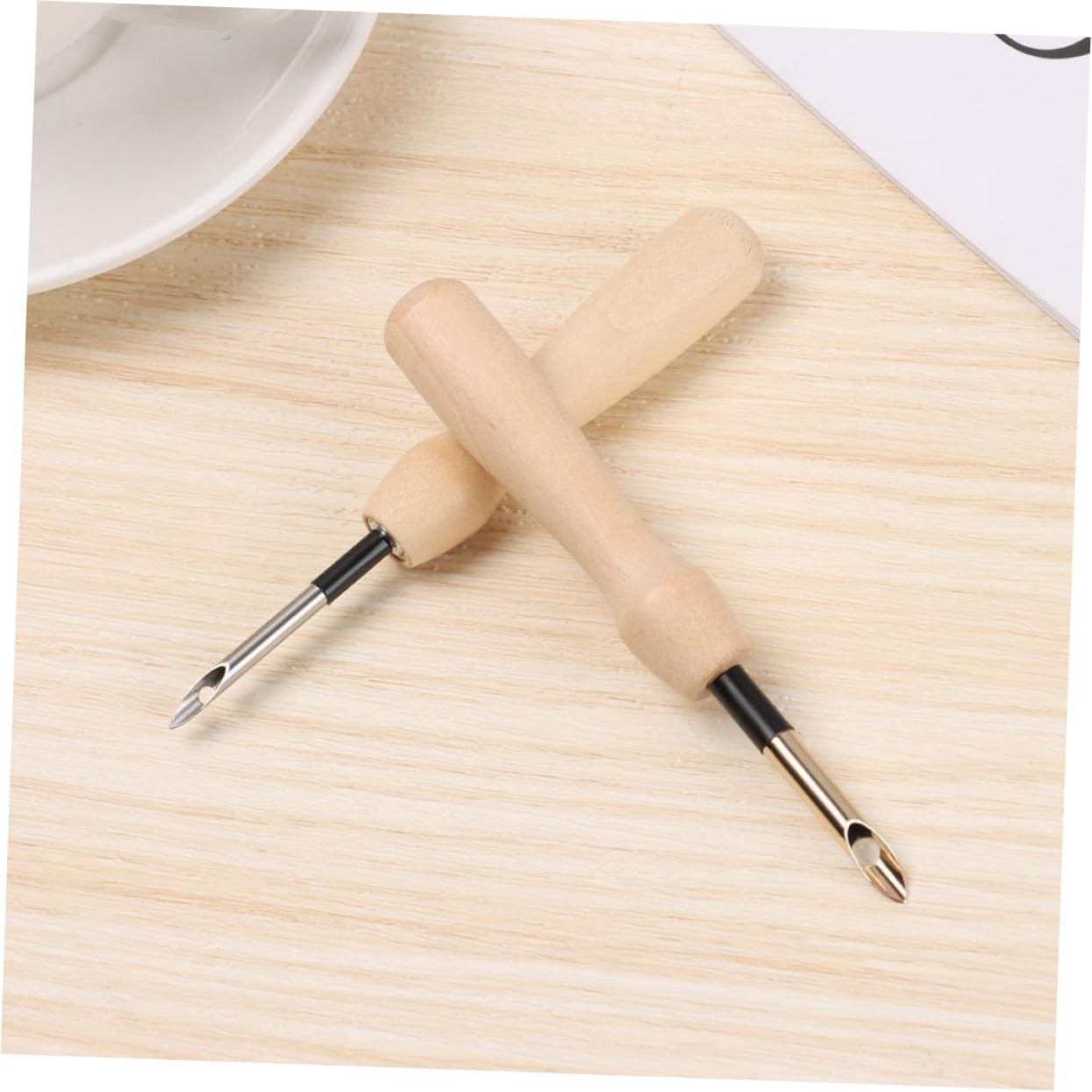 OSALADI 5 Sätze Holzgriff Nadel Stickerei Stoff Nadelvlies Anlasser Stich Stickmaterial DIY -nähwerkzeuge Stanznadel Zum Sticken Selber Machen Sticknadel Rostfreier Stahl 2 Stück * 5
