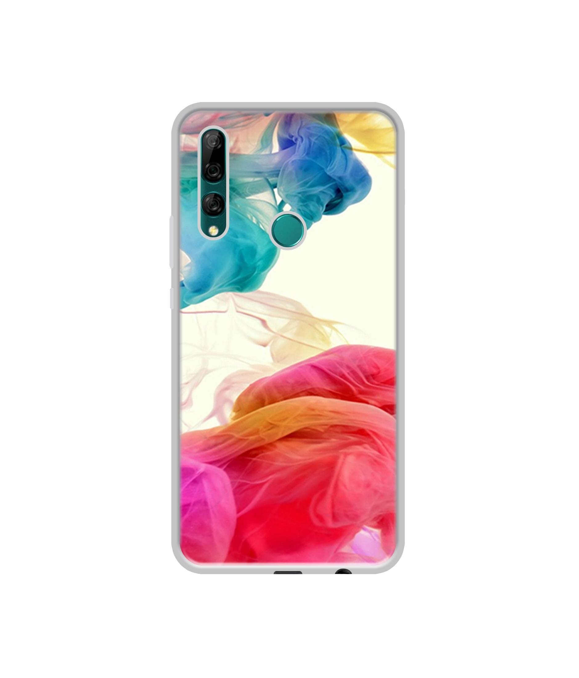 Casotec Colored Smoke Design Printed Silicon Soft TPU Back Case Cover for Huawei Y9 Prime 4G