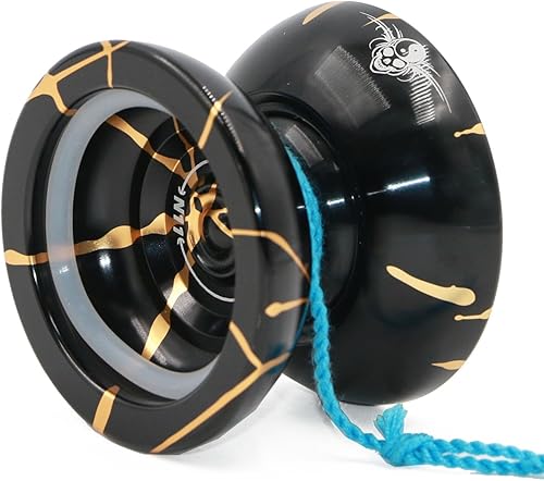 Miniatura 7 de MAGICYOYO Aleación profesional Yoyo N11 Yoyo - Rodamientos de bolas YoYo de metal con bolsa, guante, 12 cuerdas Yoyo y rodamiento sensible (negro