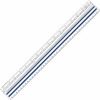 Westcott 15-Inch Magnifying Ruler for Data Processing - Center Line Magnifier, 1/16-Inch & Metric Scales, School Office Essential