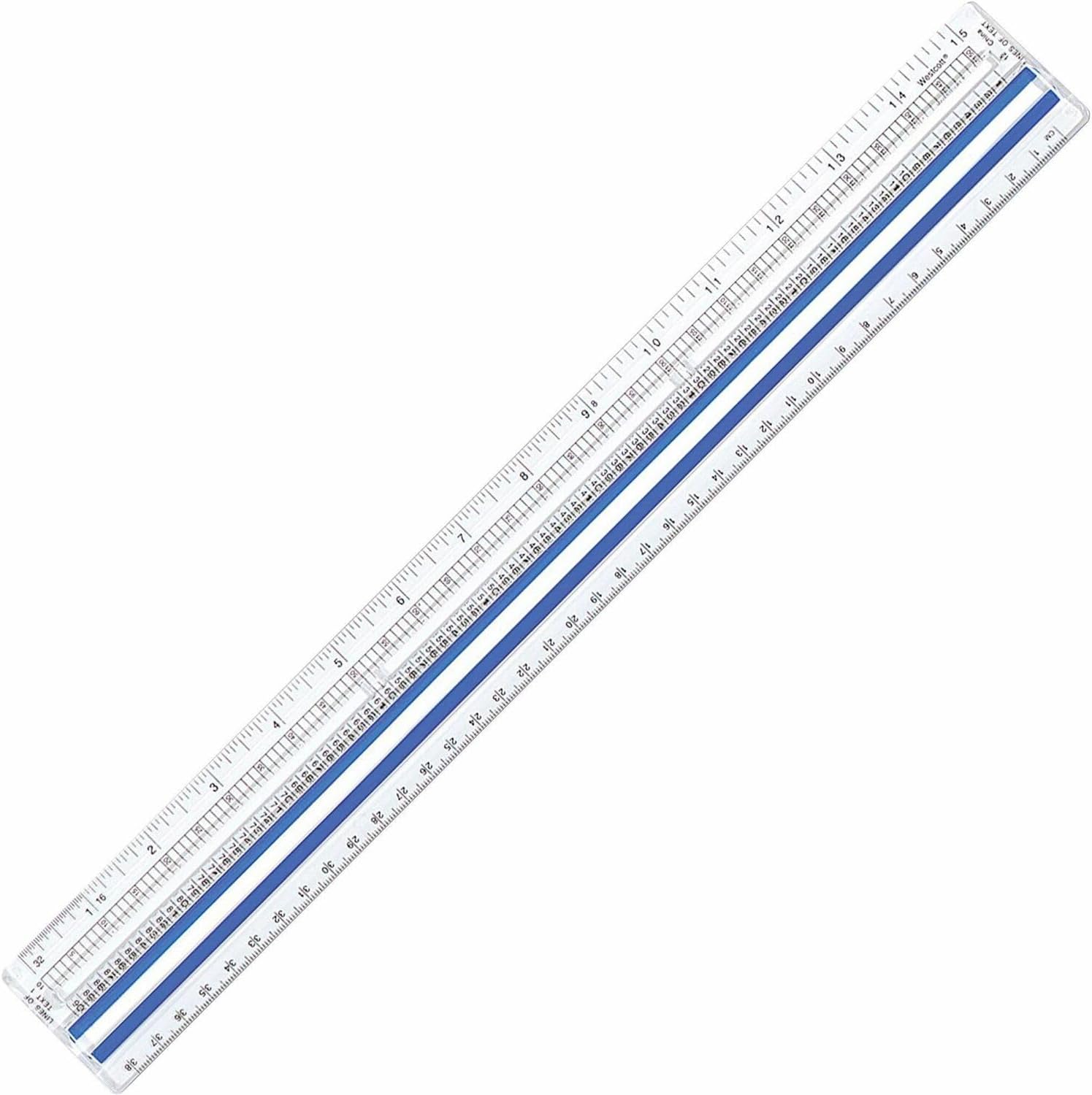 15" Data Processing Magnifying Ruler, Clear