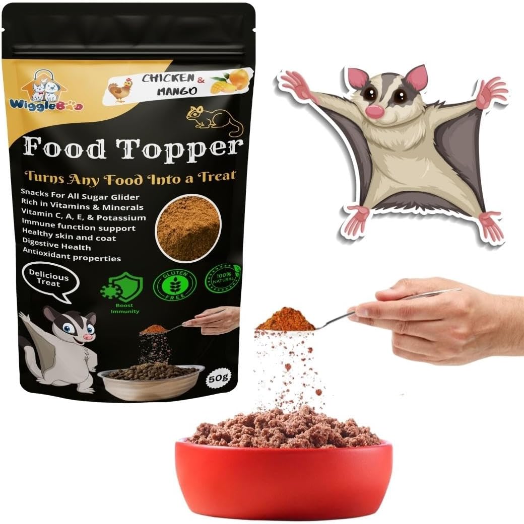 Magical Sugar Glider Food Topper || Joy of Best Taste || Grain Free & Protein Rich || Natural Dewormer || 50g (Chicken & Mango)