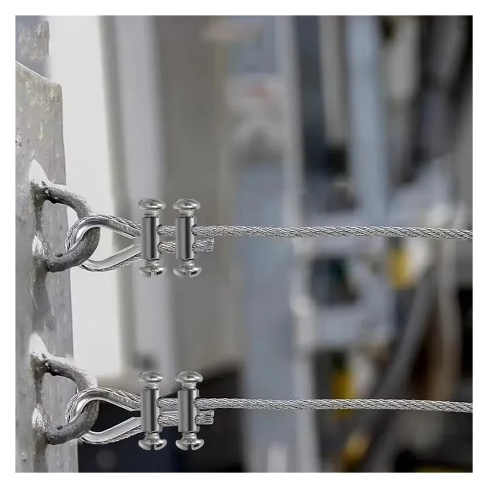 10/100 pezzi, clip a doppio foro per cavi a sospensione, clip per cavi di sospensione placcati in rame, per fissaggio sicuro e sollevamento (50 pezzi)