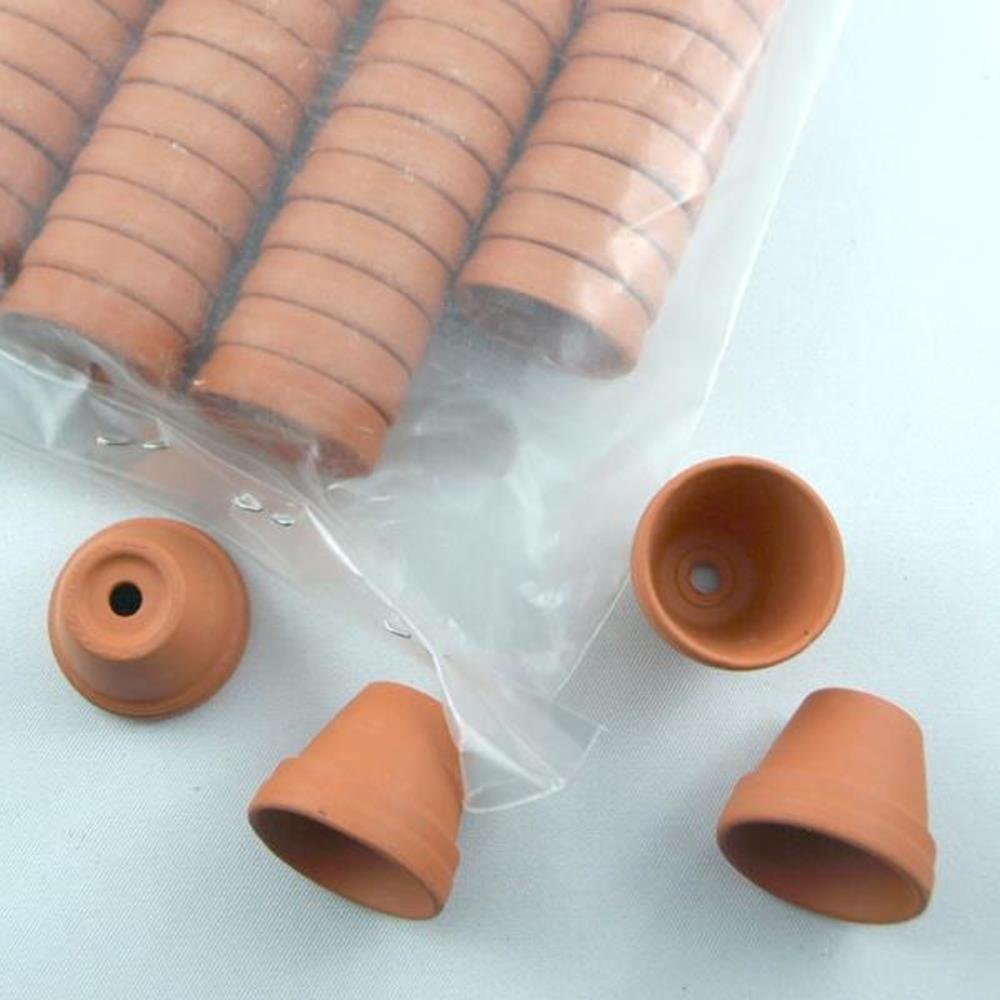100 Stück kleine Tontöpfe, Pflanzentöpfe, Aufzuchttöpfe. Höhe 3cm