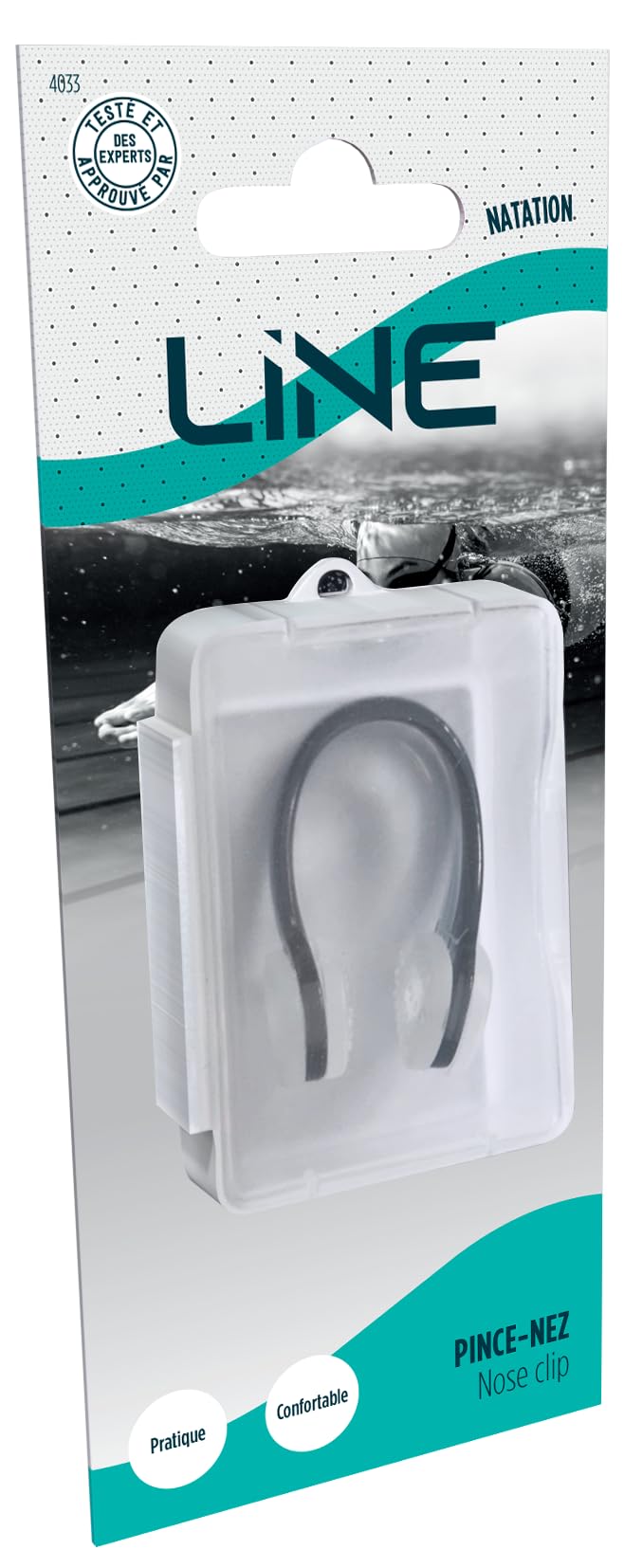 Pinza Nasal de Silicona Impermeable para Adultos, Negro