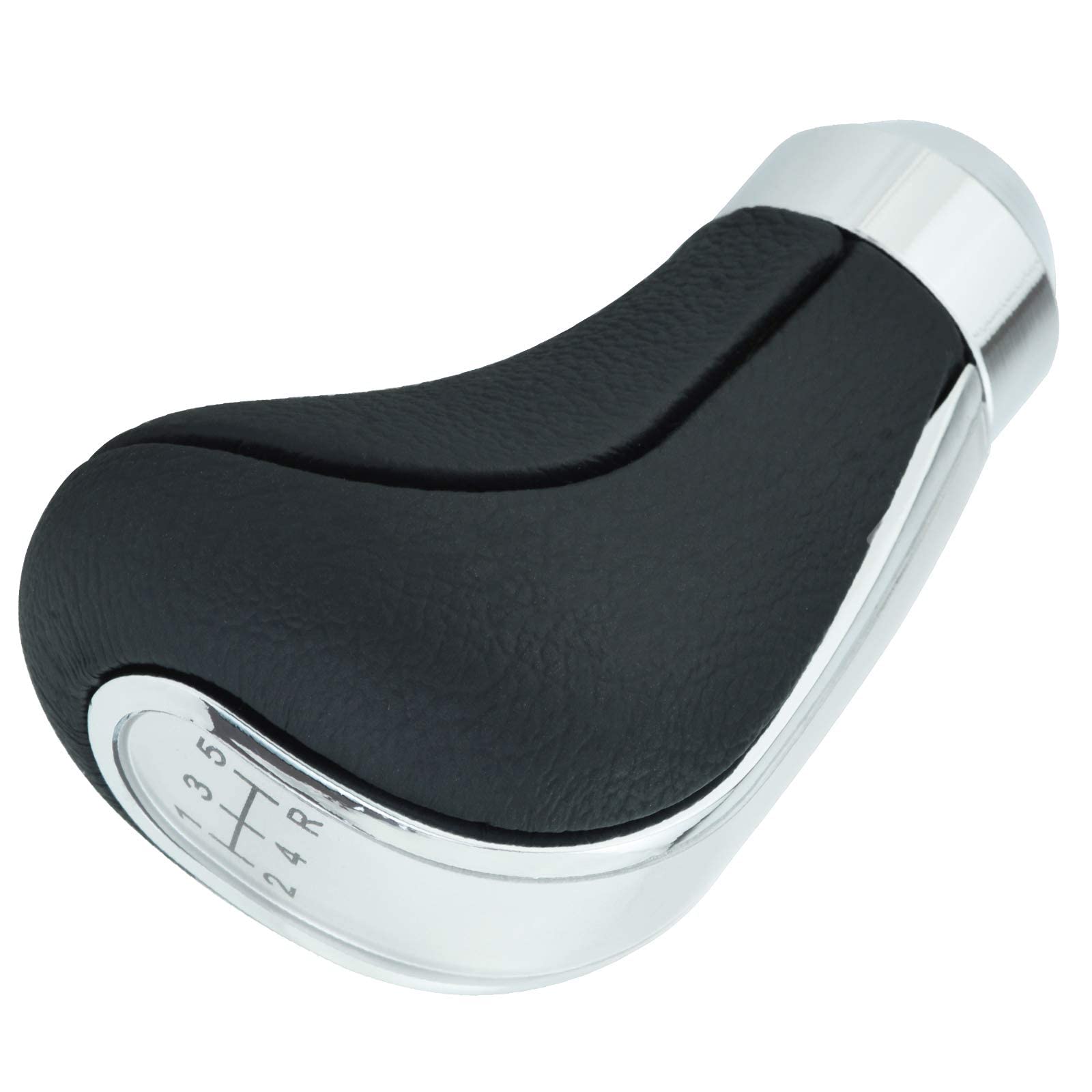 Snapklik.com : Lunsom Leather Gear Stick Knob, 5 Speed Shifting Lever ...