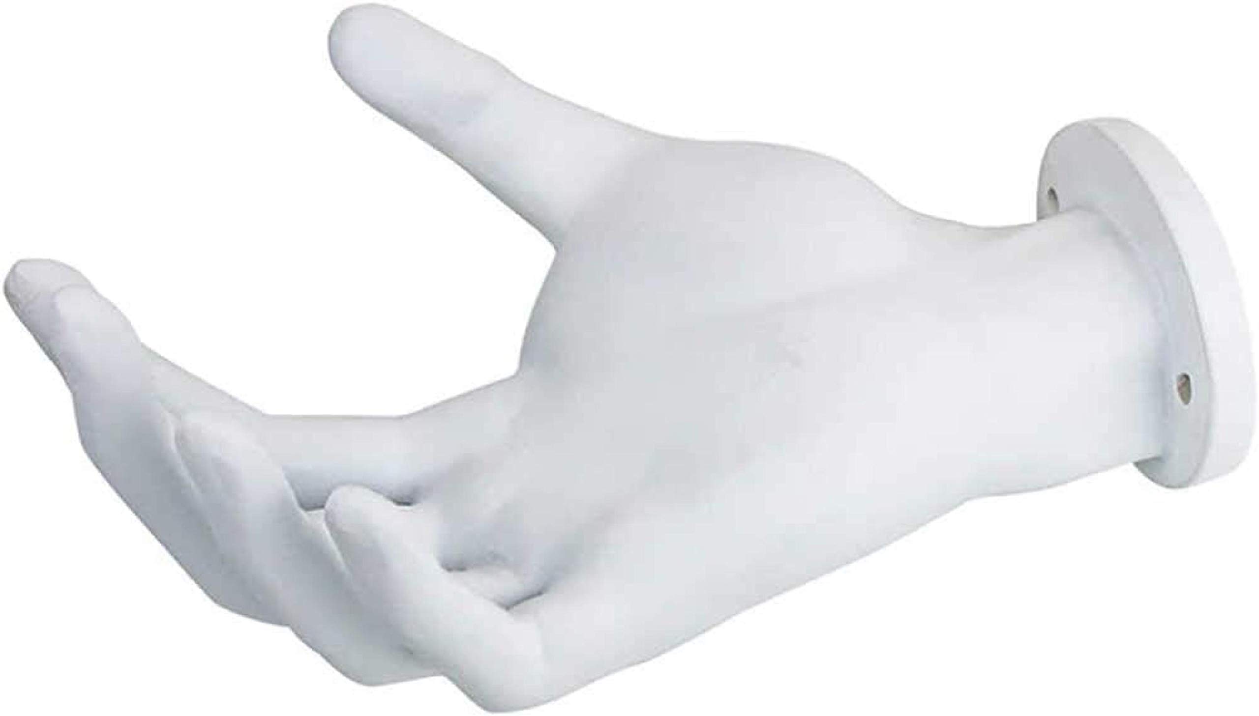 Supporto da parete per chitarra 3D – Supporto da parete per chitarra, a forma di mano, supporto robusto per chitarra di tutte le dimensioni, bianco