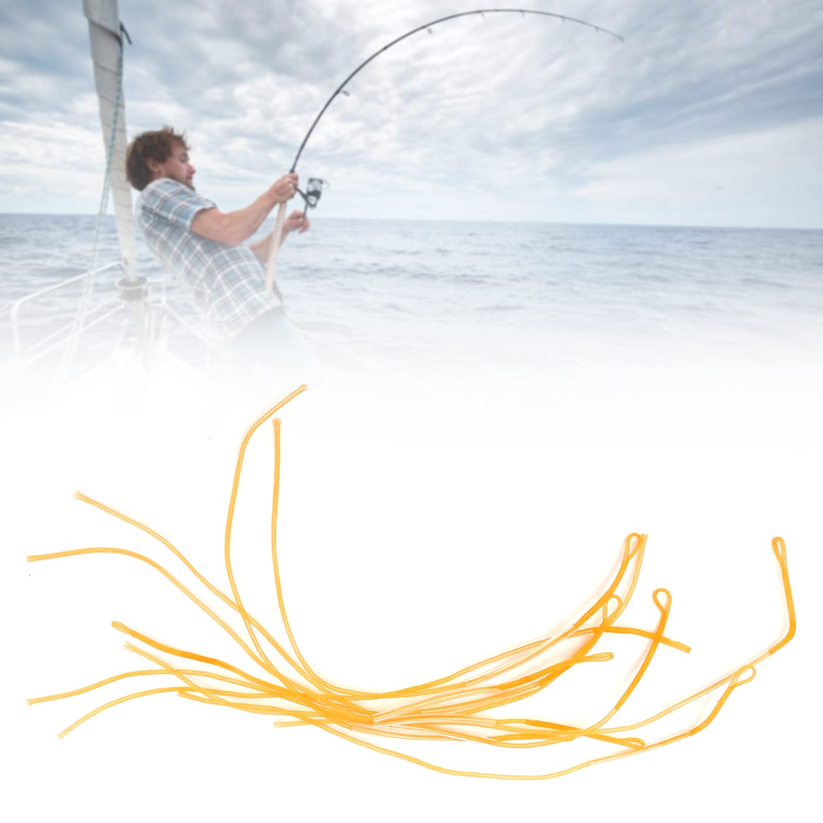 Fly Fishing Leader Connection Coil, Leader Connectors, 20LB Orange Connecting Coil for Fly Fishing Line