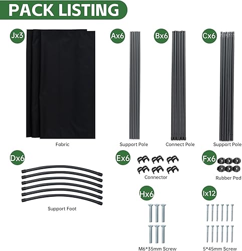 Miniatura 7 de YASRKML Divisor de habitación, pantallas plegables de privacidad, panel divisor de habitación portátil, 3 paneles, divisores de habitación,