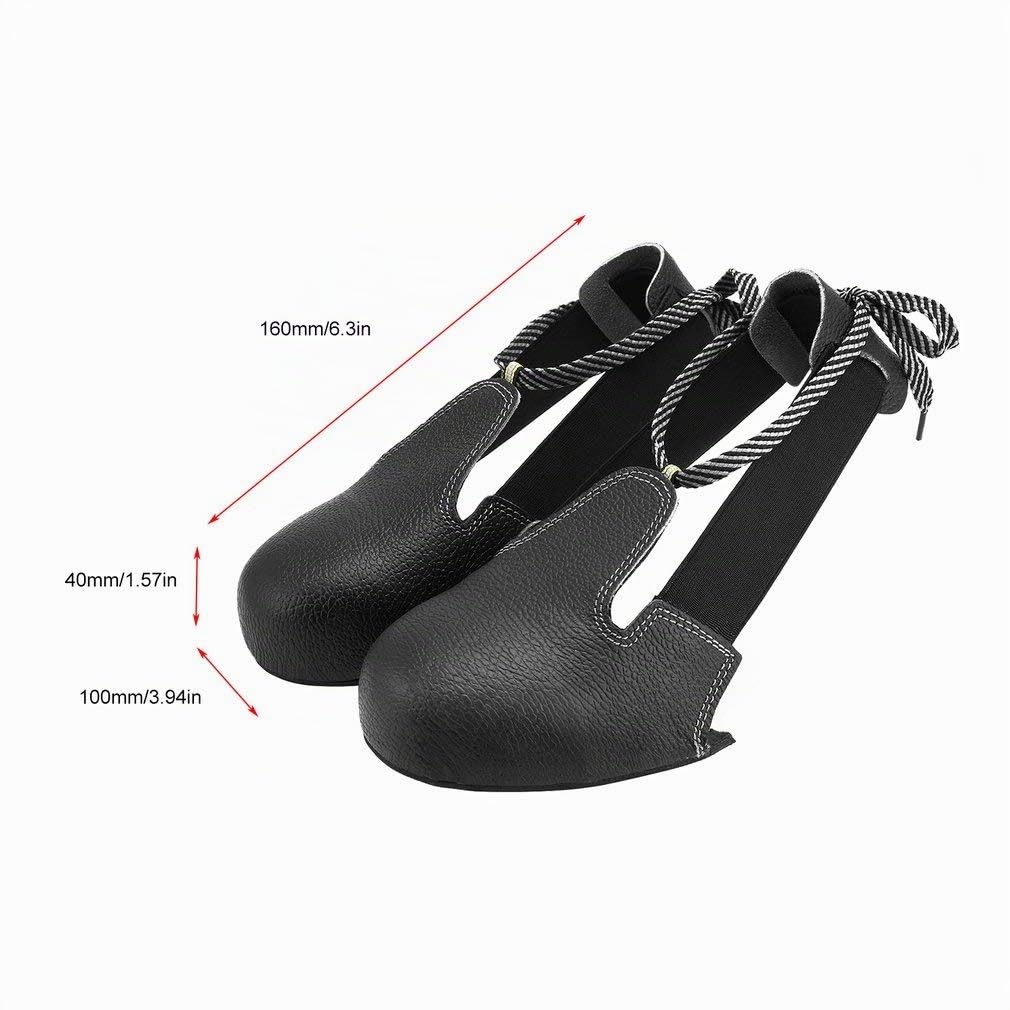 Rmeet Surchaussures de sécurité, avec Embout en Acier, pour Le Sport, Le Trekking, Anti-Perforation et imperméables, Noires, Noir, Taille Unique