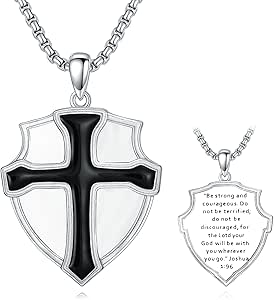 Lattd Knights Templar Necklace 925 Sterling Silver Armor of God
