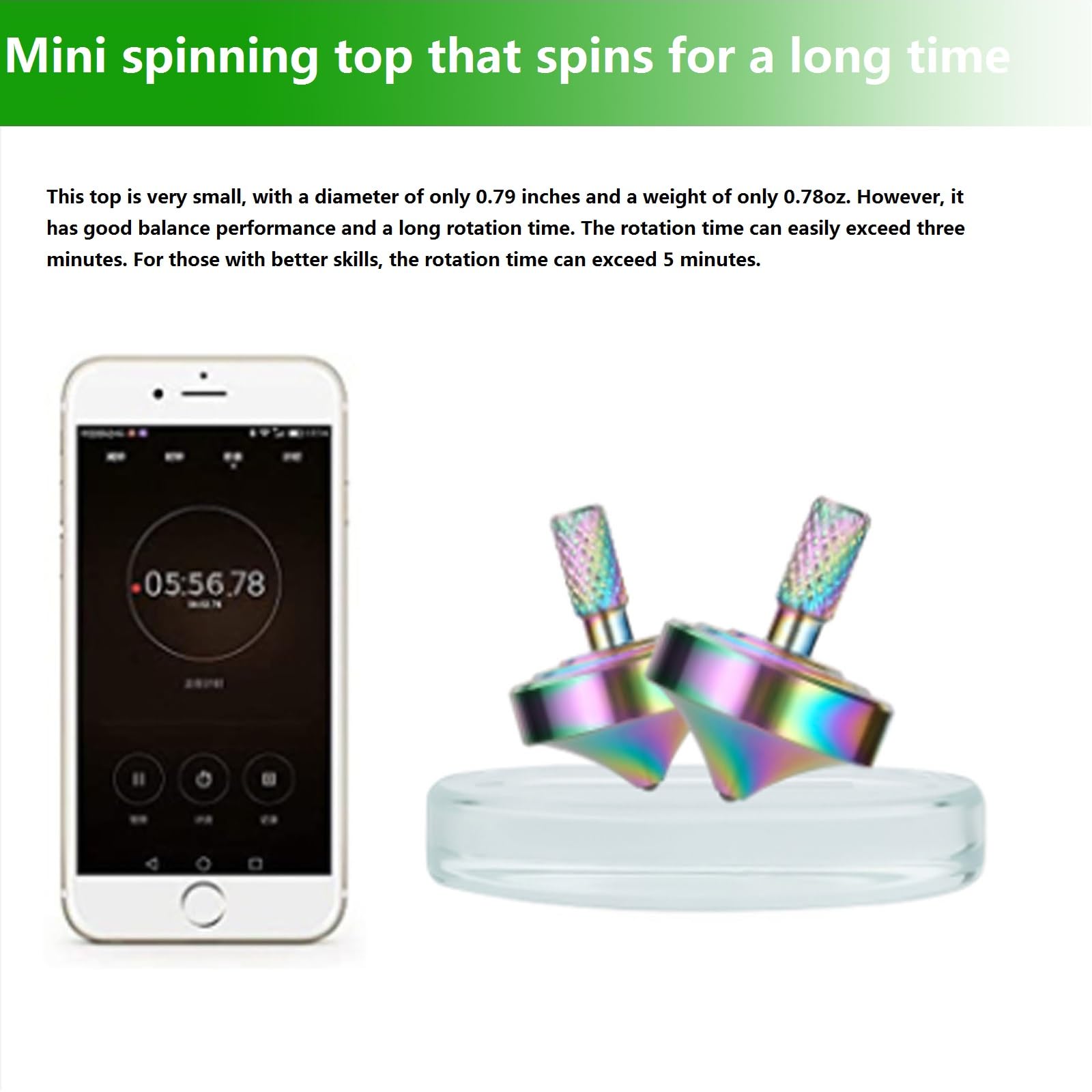 Precision metal spinning top, perfect balance, long rotation time easily exceeding 10 minutes - Image 4