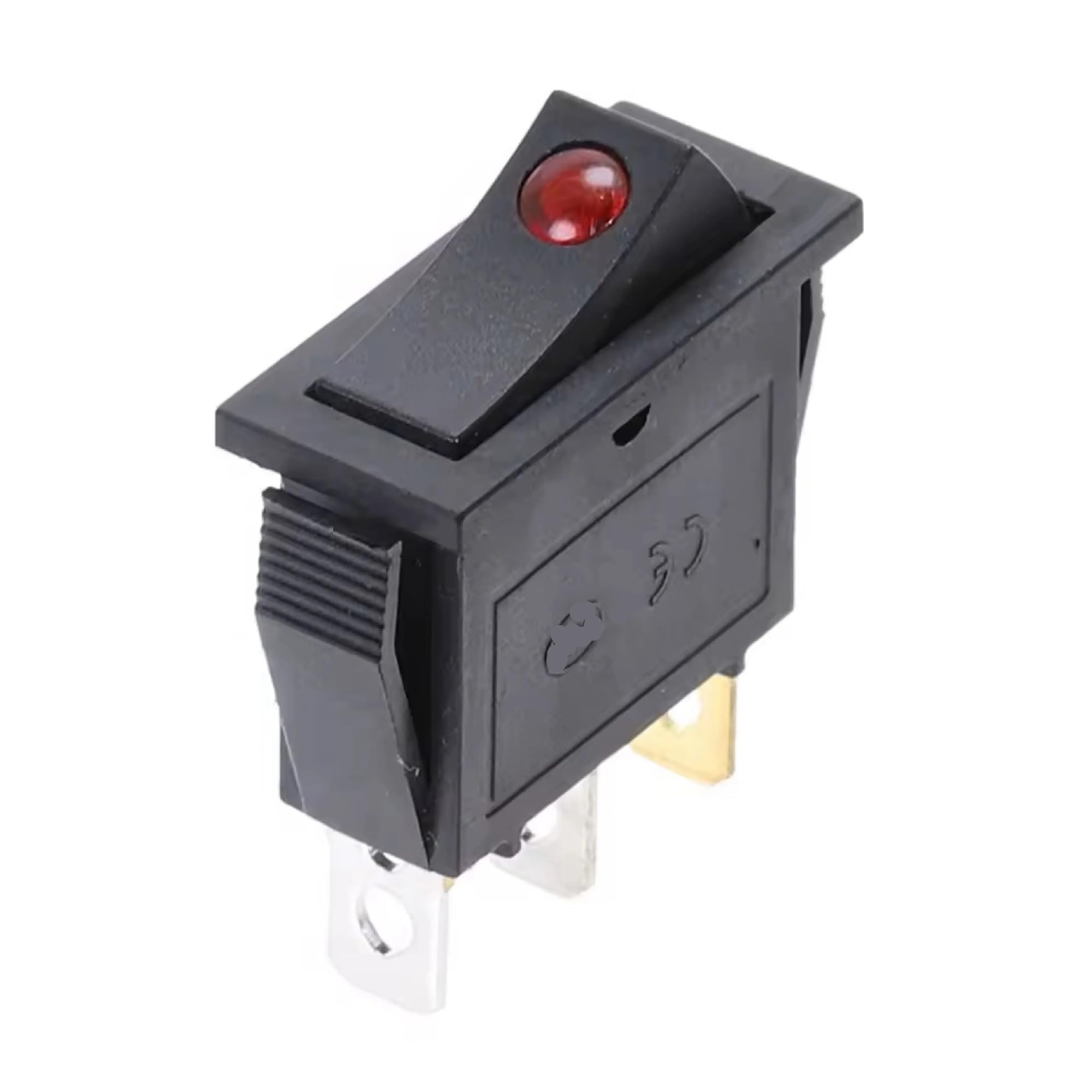 Interruptor basculante iluminado LED KCD3, encendido y apagado, 2/3 pines, 16 A, 250 V, con luz indicadora for equipos eléctricos de electrodomésticos automotrices.(3Pin Green,20PCS)