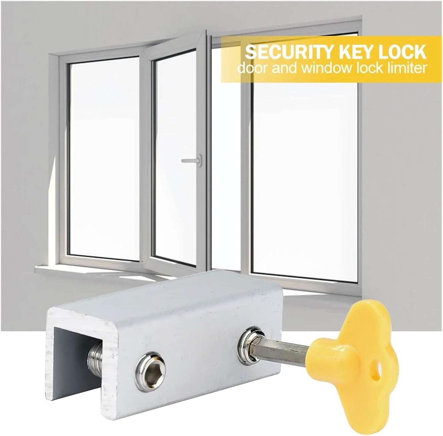 Window Limiter 1-10Pcs Window Security Lock Limit Sliding Door Windows Restrictor Anti-Theft Household Improvement(2PCS A)
