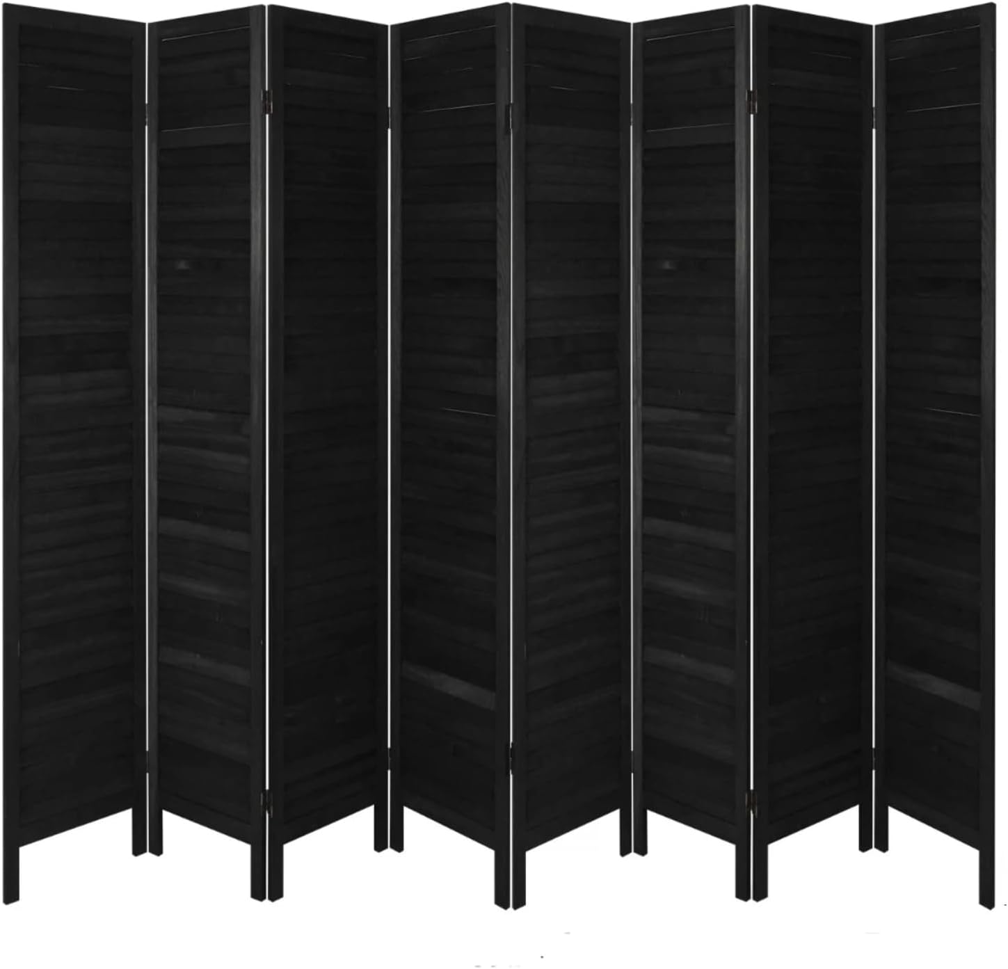 8 Panel Room Dividers and Folding Privacy Screens, Room Divider Screen, Wall Divider for Room Separation, Room Separator Divider Wall Black 8 Panel Black 8 Panel