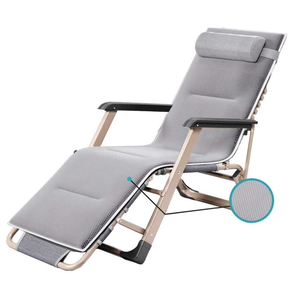 Chaise longue de jardin inclinable et pliable sans gravité avec coussins Gary
