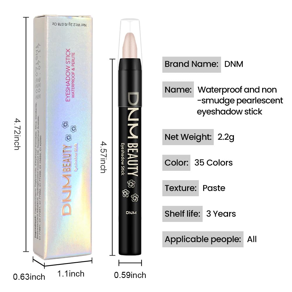 evpct Sand Shimmer Crema Sombra de Ojos Iluminador de Sombras Juego de Paletas para Ojos, Arena Mate Lápiz Sombra de Ojos Aplicador Paleta de Maquillaje Impermeable Sombras en Crema para ojos 25#