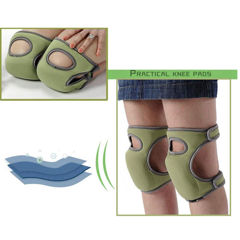 Genouillères De Protection Avec Coussin Gel - Pour Jardinage, Bricolage, Pose De Sol - Réglables Et Respirantes