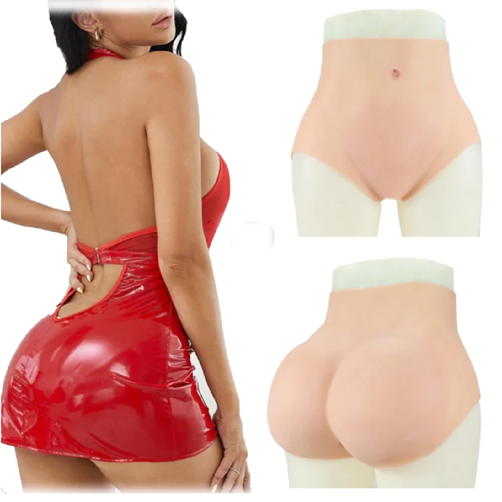Finto sedere Enhancer intimo a vita alta per le donne, cuscinetto glutei in silicone per curve istantanee, comodo da indossare tutti i giorni