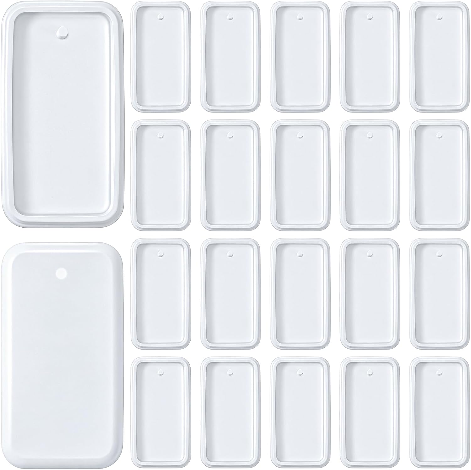 20Pcs Resin Keychain Molds, Rectangle Jewelry Casting Molds