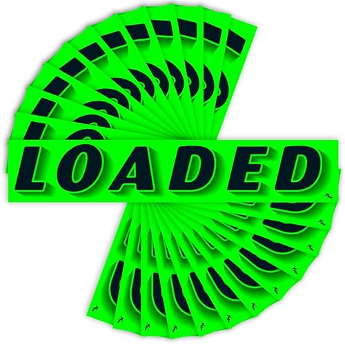 Versa Tags - Calcomanías para concesionario, paquete de 12 calcomanías cargadas para parabrisas de automóvil, calcomanías con eslogan para caravana,