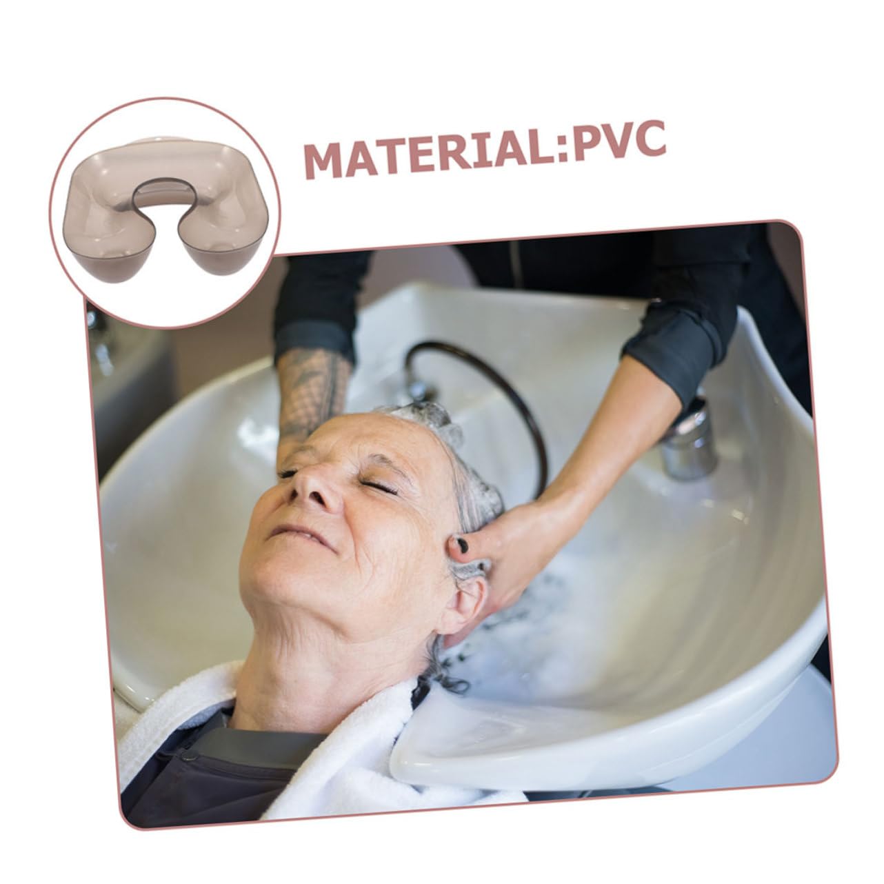 2pcs Portable Hair Washing Tray Shampoo Bowl Neck Rest for Hair Perming Styling Easy to Clean Hairdressing Tool for Salons Salon Accessories