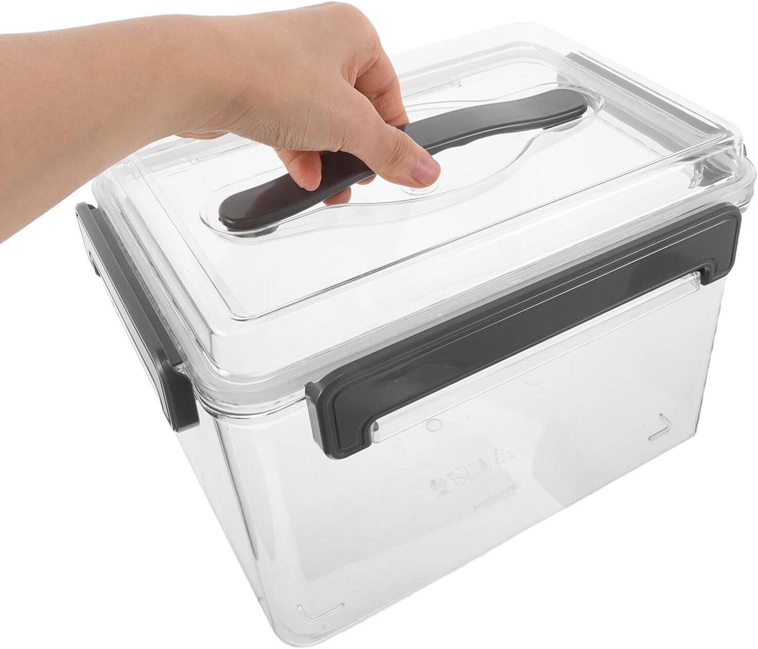 Vaguelly Camera Lens Organizer Protective Hard Case with Sealing Ring, Medium Gray Acrylic Storage Box for Digital Camera Lens and Filter Travel Carrying Cube