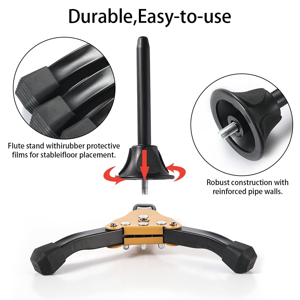 Funien Portable Foldable Tripod Stand for Clarinet Flute Oboe Wind Instrument Lightweight Holder Stand Clarinet Accessories - Image 4
