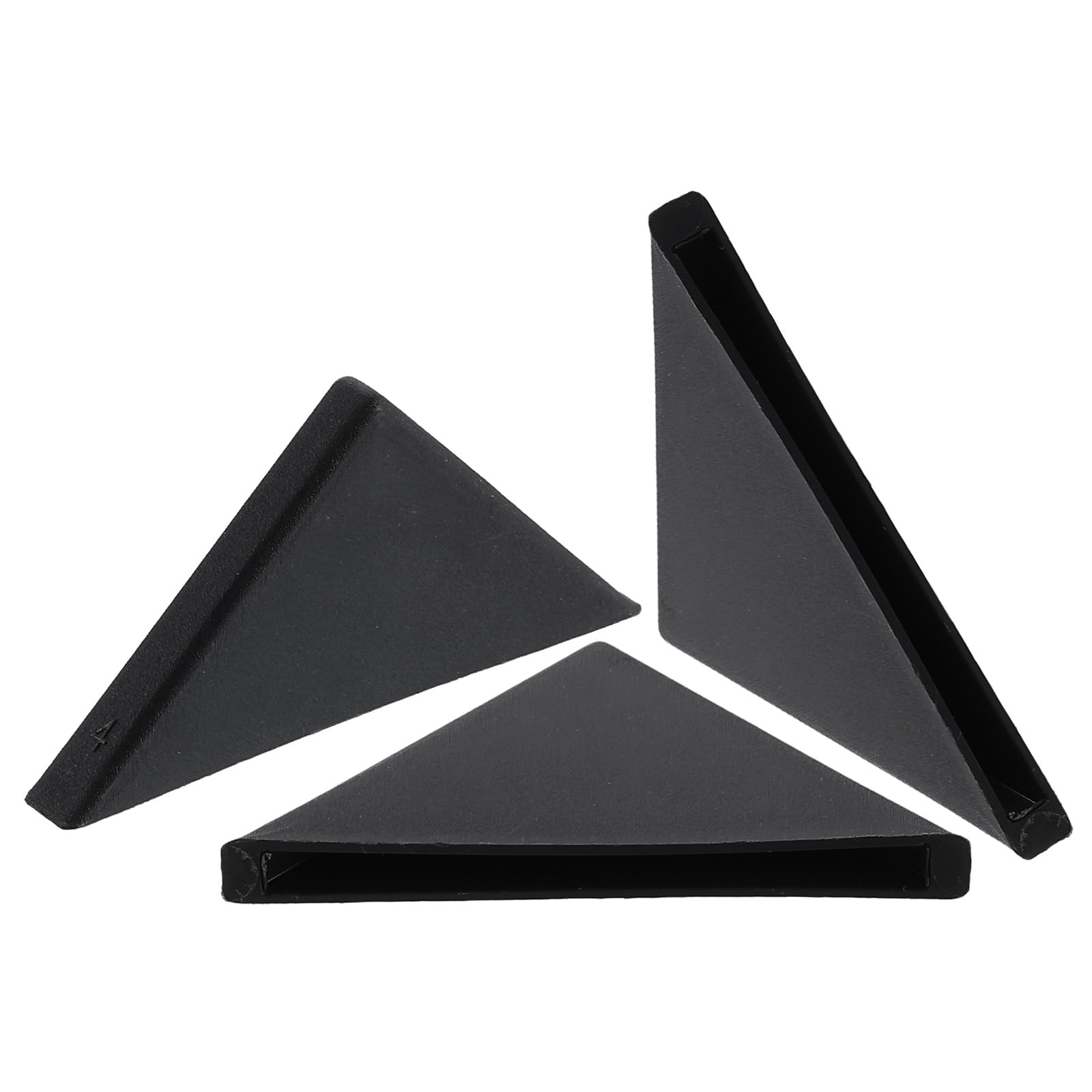 sourcing map 80Pcs Plastic Corner Protectors 4x50mm Right Angle Shape Glass Corner Guards Cushion for Corner Protection of Glass, Mirror, Tile, Black