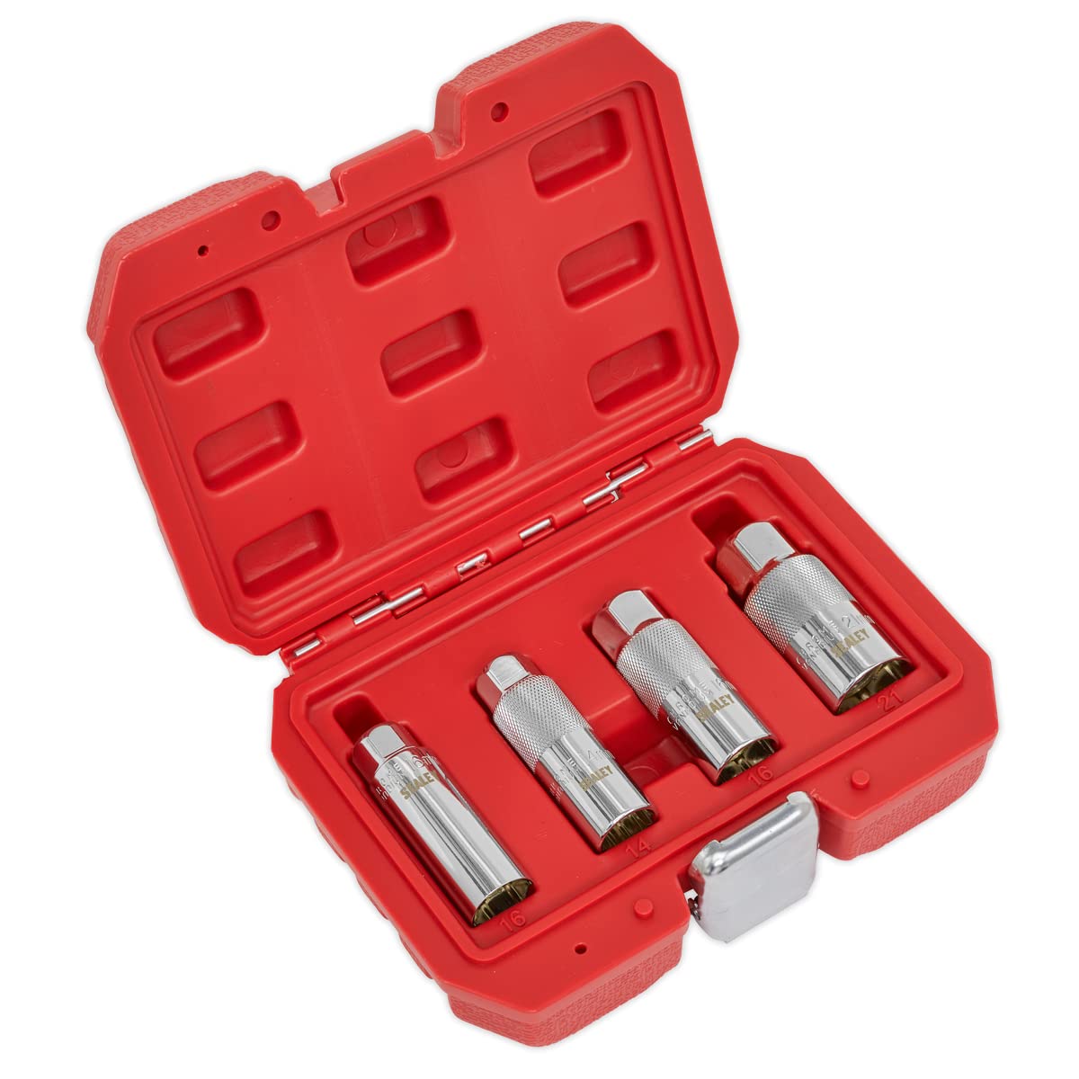 Sealey AK65561 4 szt. 3/8-calowy dysk kwadratowy zestaw świec zapłonowych magnetyczny