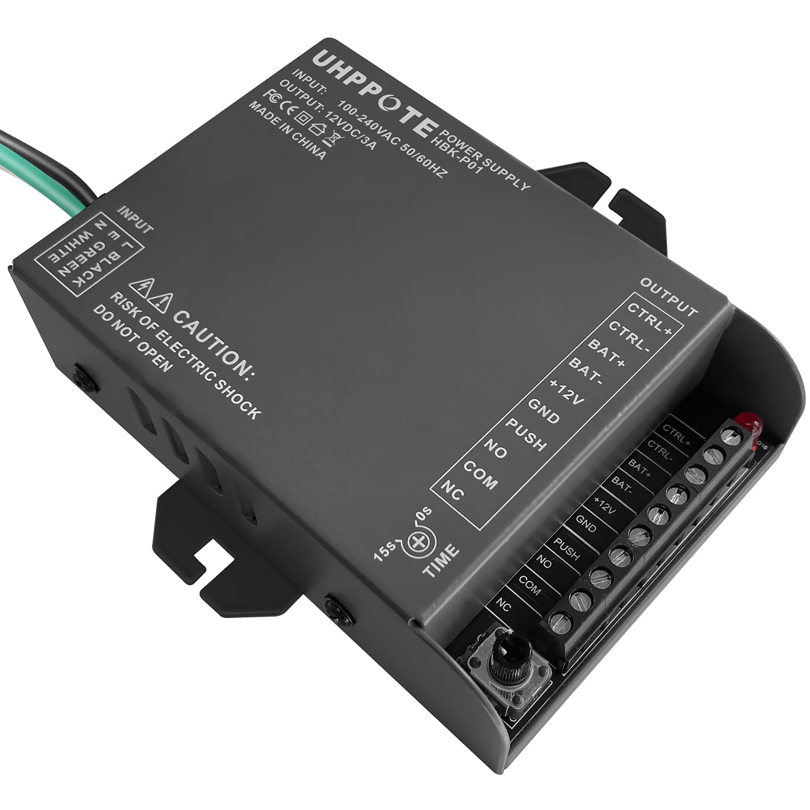 UHPPOTE 12V Power Supply for Door Access Control System & Intercom Camera (Input: 110-240VAC / Output:12VDC)
