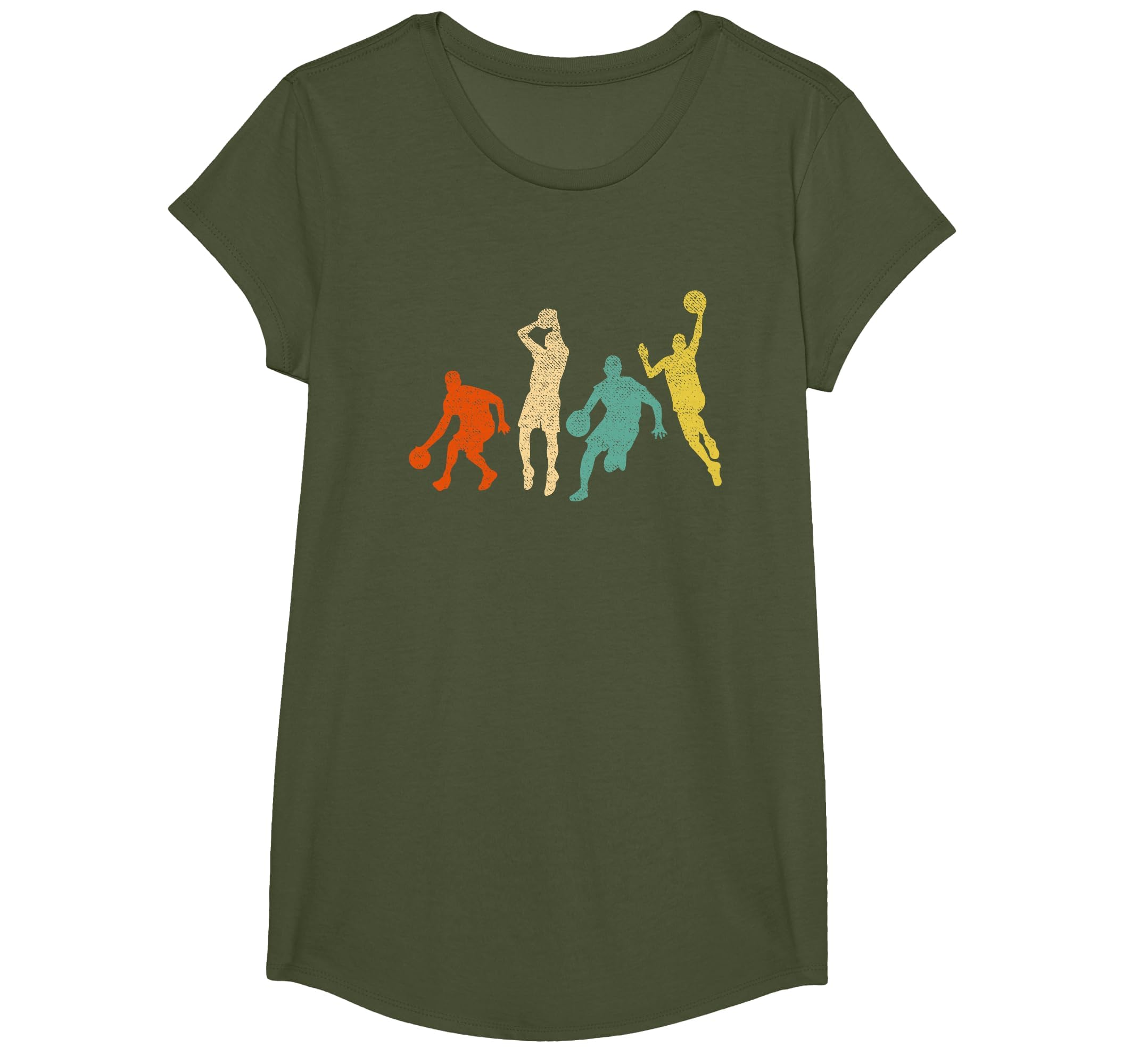 Vintage Basketball Ball Graphic Design Basketball Fan Player T-Shirt