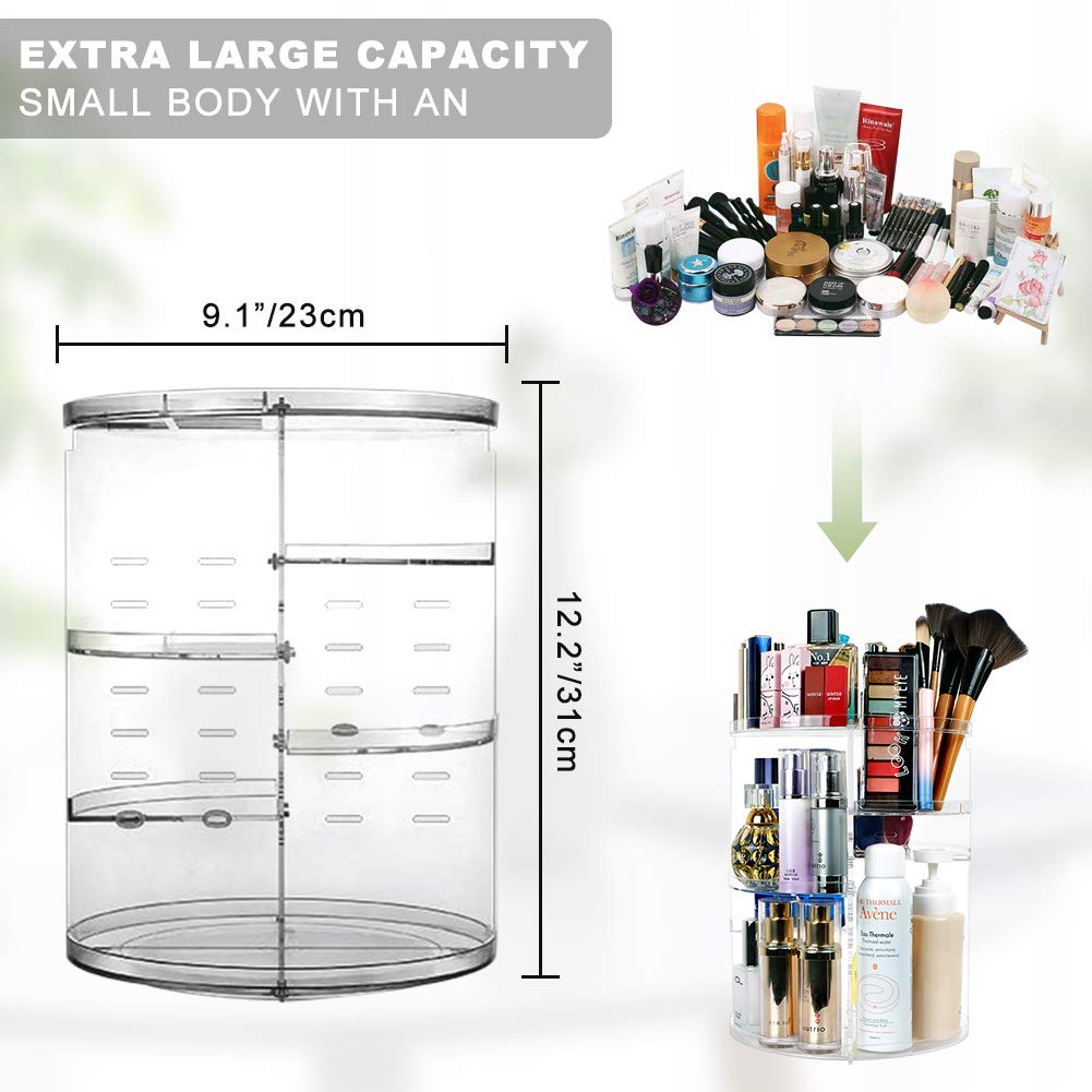 sanipoe 360 Spinning Makeup Organizer, Lazy Susan Rack Cosmetic