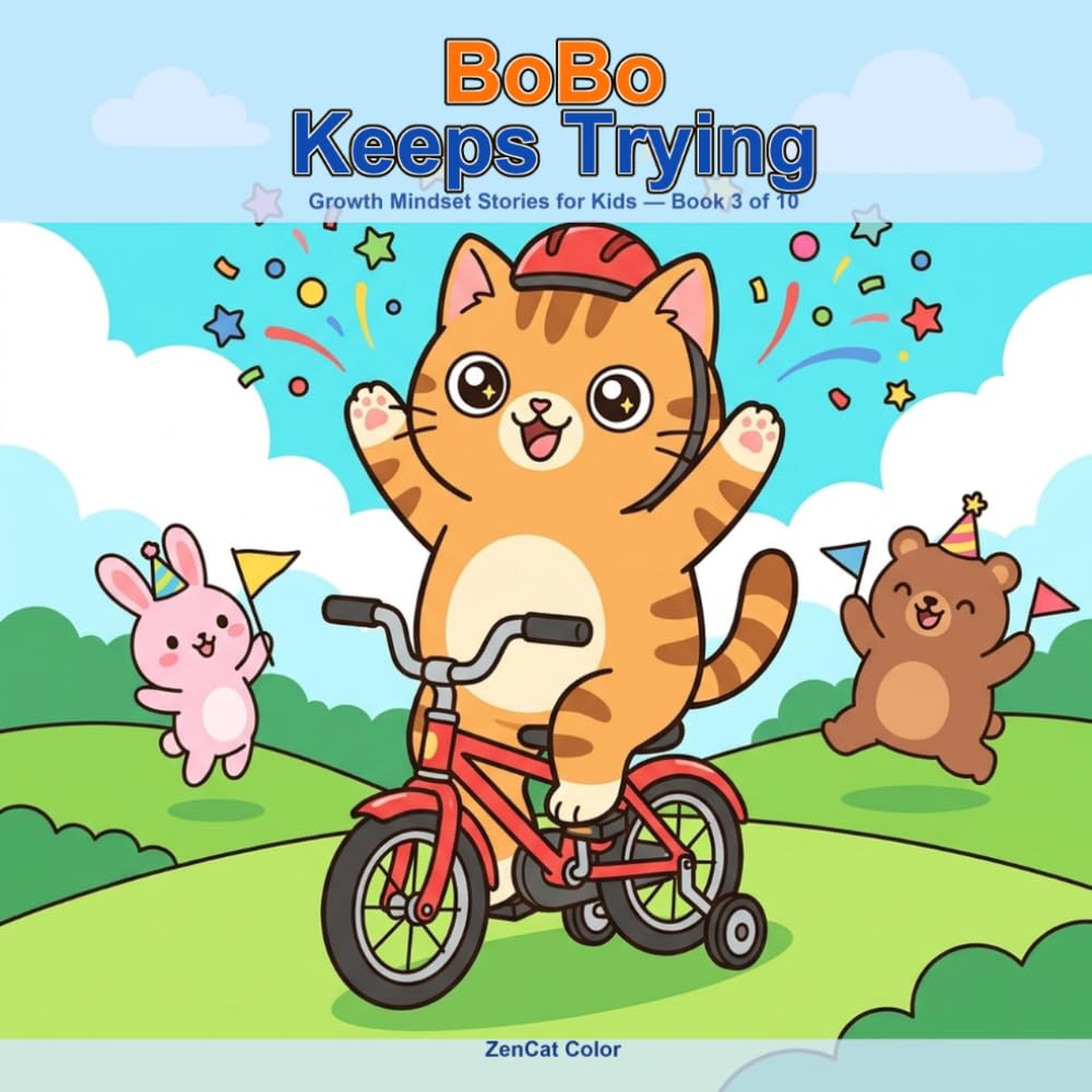 BoBo Keeps Trying: A Growth Mindset Story for Kids About Persistence and Never Giving Up: 3