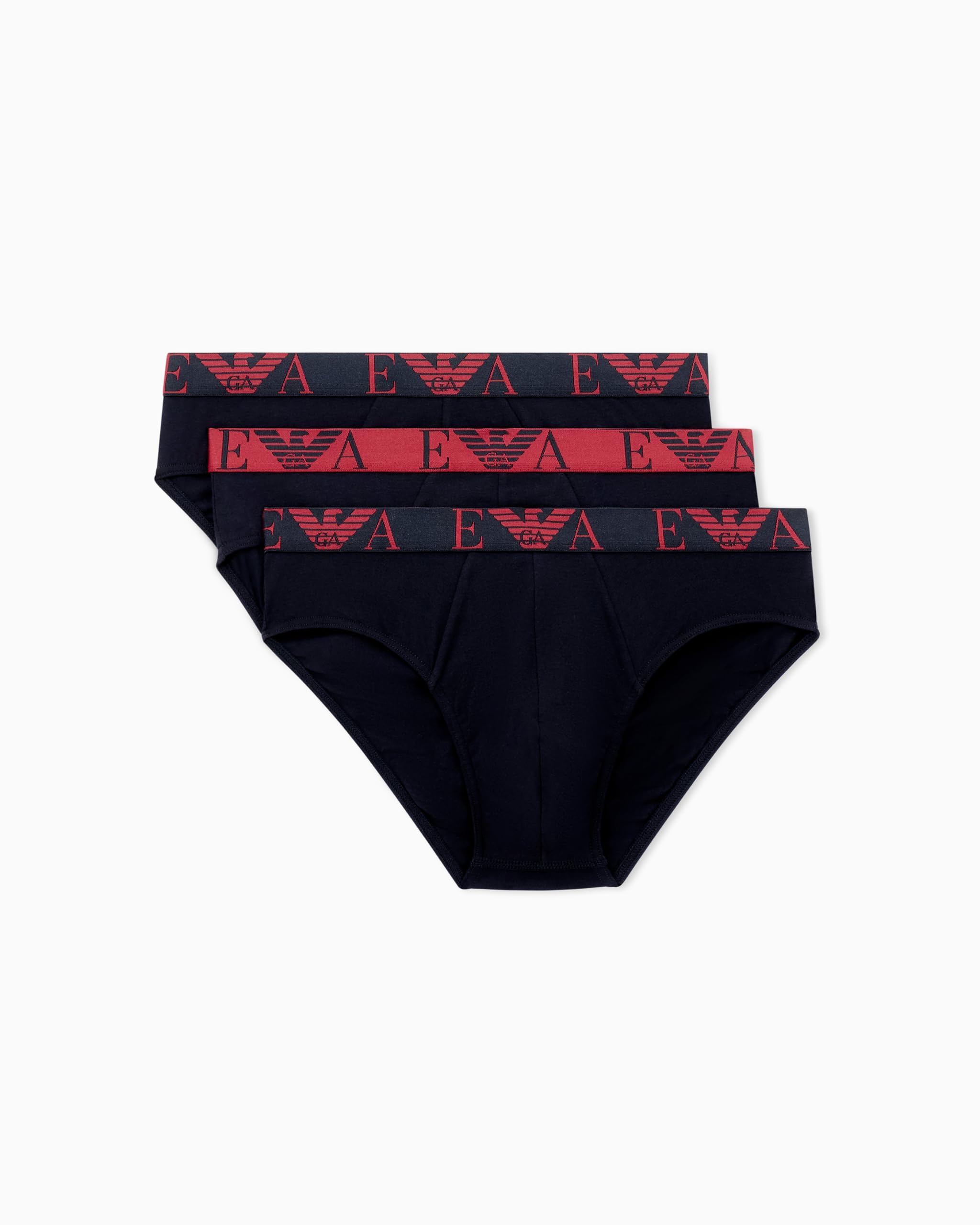 Emporio Armani Man's Bold Monogram 3-Pack Brief Black XXL