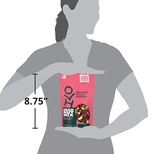 Miniatura 7 de Orchard Valley Harvest - Mezcla Cran Nut, bolsa resellable de 8 oz, arándanos endulzados, almendras y anacardos, sin gluten, sin OMG, 4g de proteína