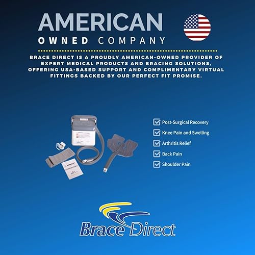 Miniatura 2 de Brace Direct - Máquina de circulación de terapia de frío frío frío con almohadilla universal, alivio del dolor para hombros, rodilla, tobillo y