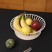 Fruit Basket for Kitchen Counter Metal Wire Fruit Bowl Vegetable Storage Basket Tiered Stand Bread Veggies Holder Potato Onion Bin Mats