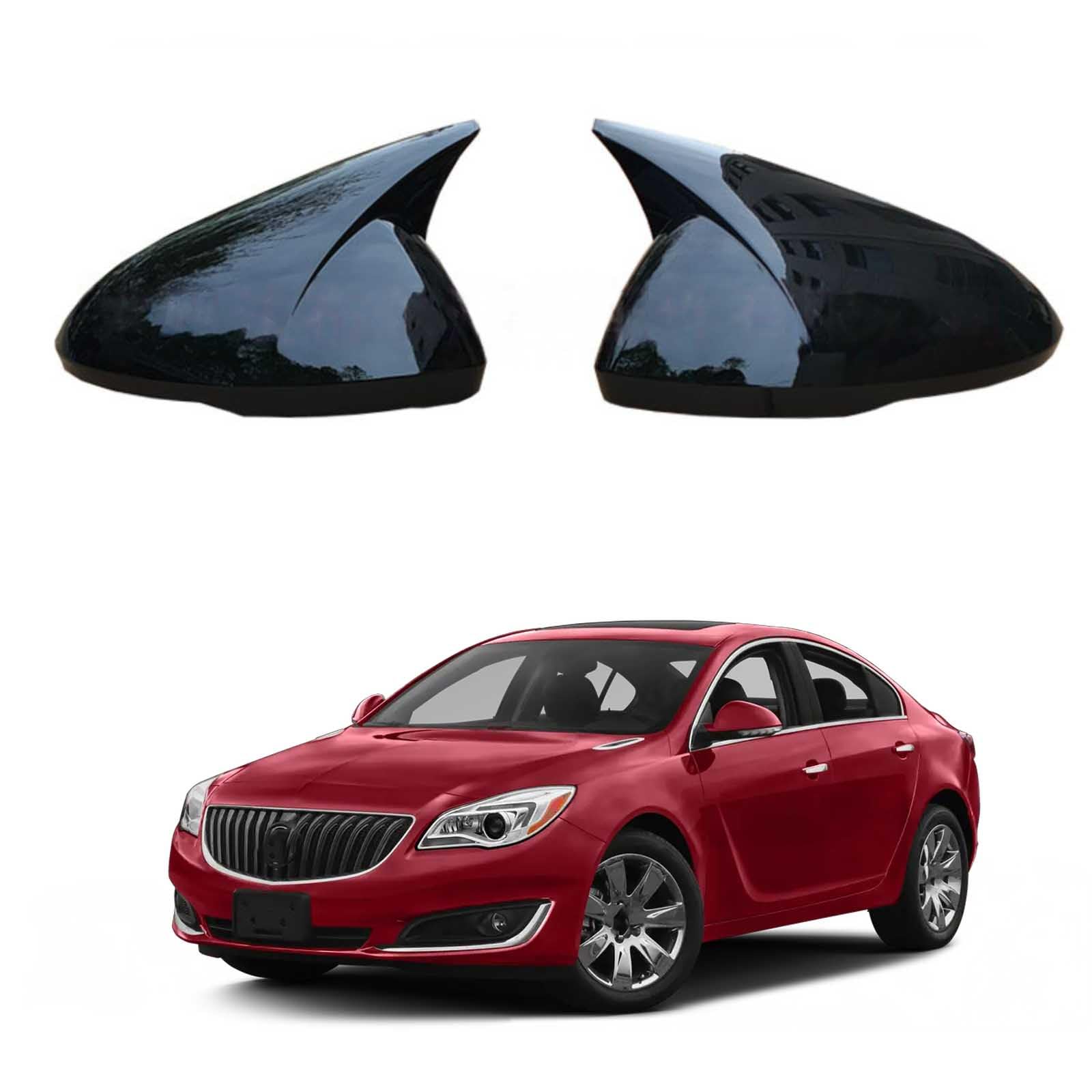 PAPEP Door Mirror Cover Caps for Buick Regal 2017-2021 Glossy black, Left Right Side Wing Rearview Mirror Cover Lid 2 Pieces Exterior Styling Accessory