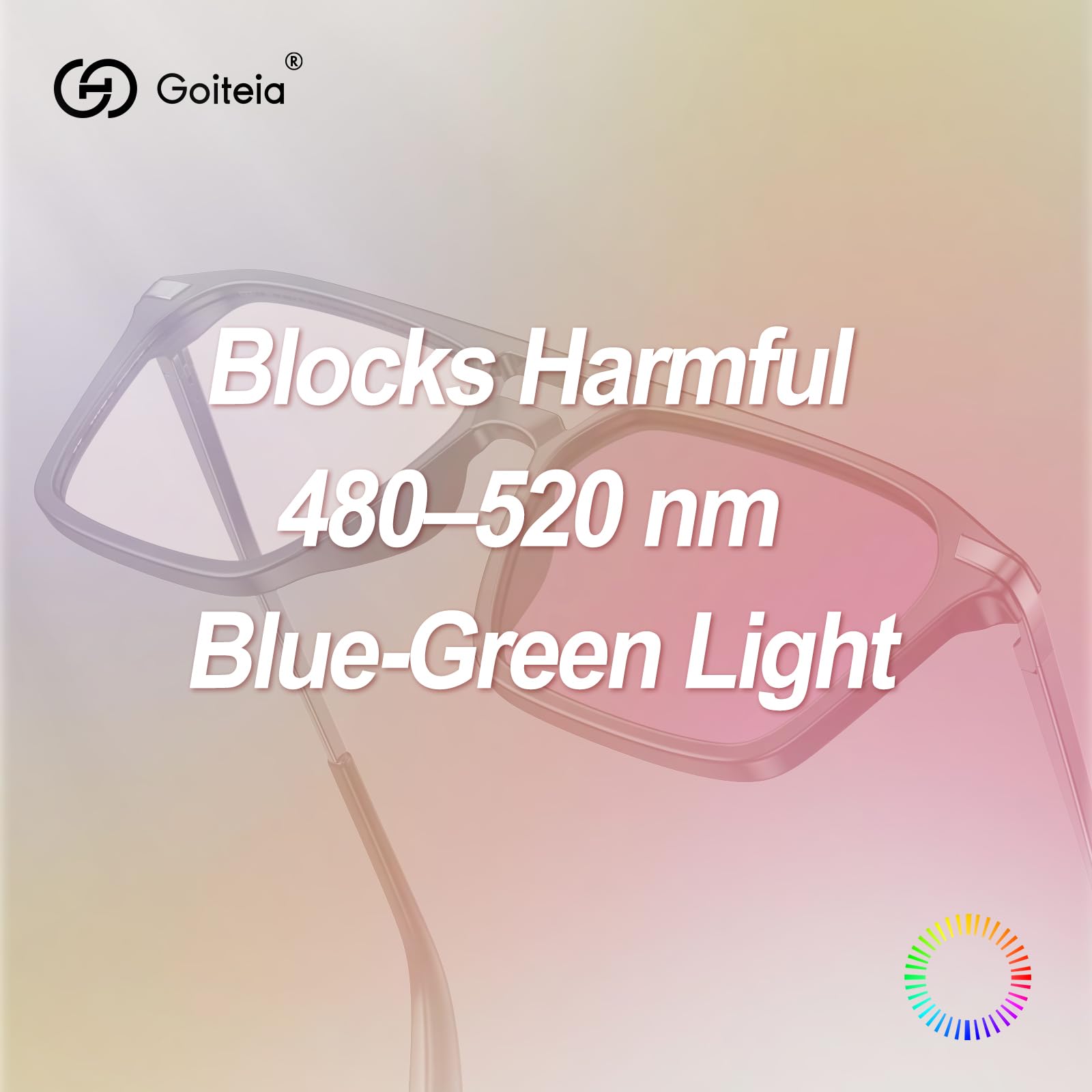 Goiteia FL-Rose Lunettes contre la migraine, Lunettes pour la sensibilité à la lumière Photophobie
